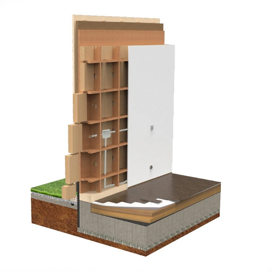 Brix system case in legno isinnova esploso di muro a secco - Polo Innovativo
