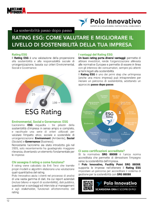 Meccanica e fonderia Rating ESG - Polo Innovativo Meccanica e fonderia Rating ESG - Polo Innovativo