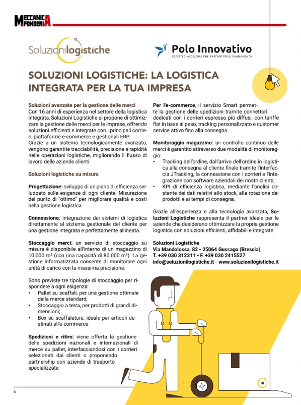 Meccanica e fonderia Soluzioni logistiche la logistica integrata per la tua impresa - Polo Innovativo Meccanica e fonderia Soluzioni logistiche la logistica integrata per la tua impresa - Polo Innovativo