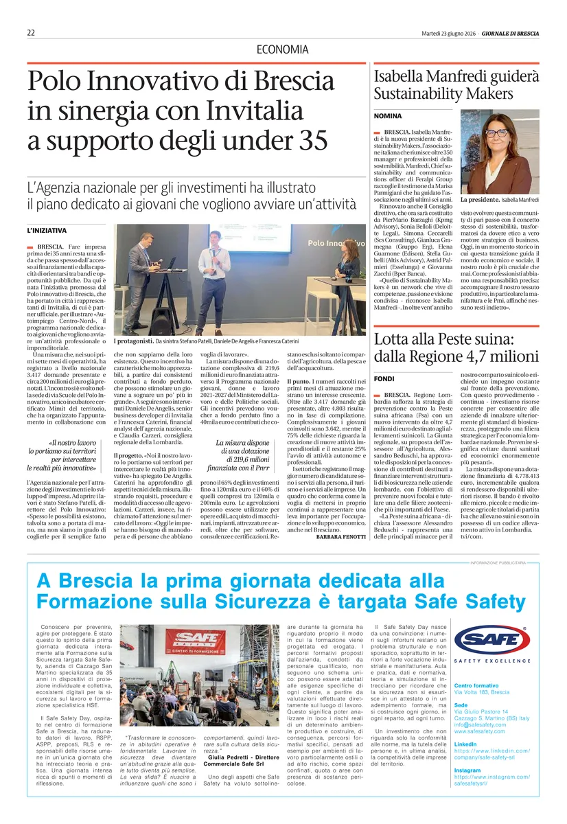 Polo Innovativo di Brescia in sinergia con Invitalia a supporto degli under 35 - Polo Innovativo